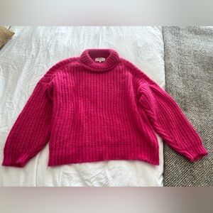 Ba&sh hot pink alpaca sweater. Size small.